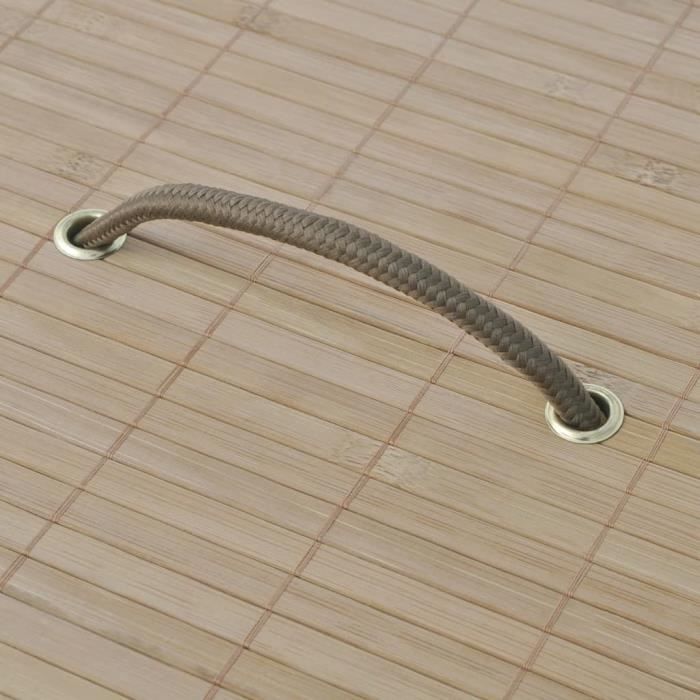 VidaXL Panier à linge rond Bambou naturel