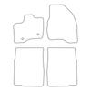 [BLM]FO066 Red - Set of Velour Floor Mats To Fit Ford Explorer V 2010-2019 - Red Trim