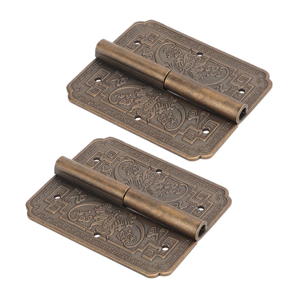 2pcs Decorative Furniture Hinges Vintage Cabinet Hinges Cupboard Door Hinges  Wooden Boxes