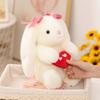 Cartoon Cute Love Bunny Doll Plush Toy Little White Rabbit Doll Children Accompany Soothing Doll