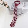Modern Pearl Embellished Polyester Tie With Geometric Pattern For Adults Casual Wear
