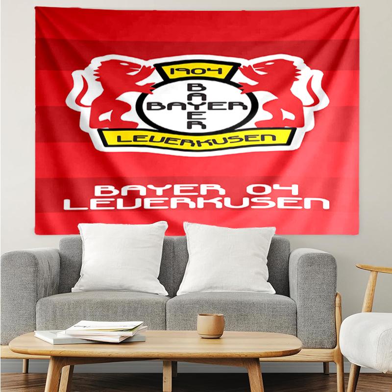 Bayer Leverkusen Print Tapestry, Backdrop, Easy Setup, Ideal for Bedroom, Office & Living Room, with Aesthetic Wall Hanging Decor.