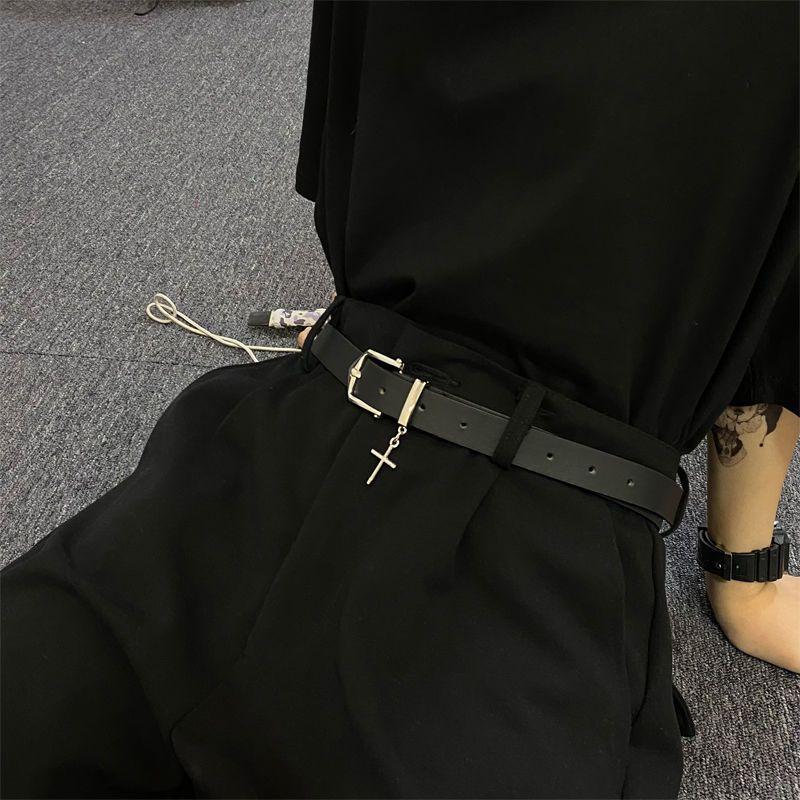 Contemporary Black Pu Decorative Belt With Stylish Details For Both Men Women And