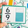 35 Stück Bruchkarten 1-12 Bruchlernen Mathe Lehrmittel Papier Lernkarte Denken Kognitionstraining Kinder Lernspielzeug