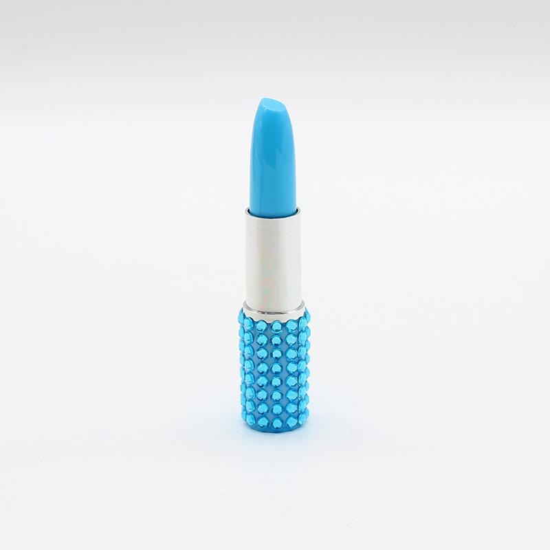 Korean-Style Rhinestone Lipstick Ballpoint Pen & Lip Balm Gift