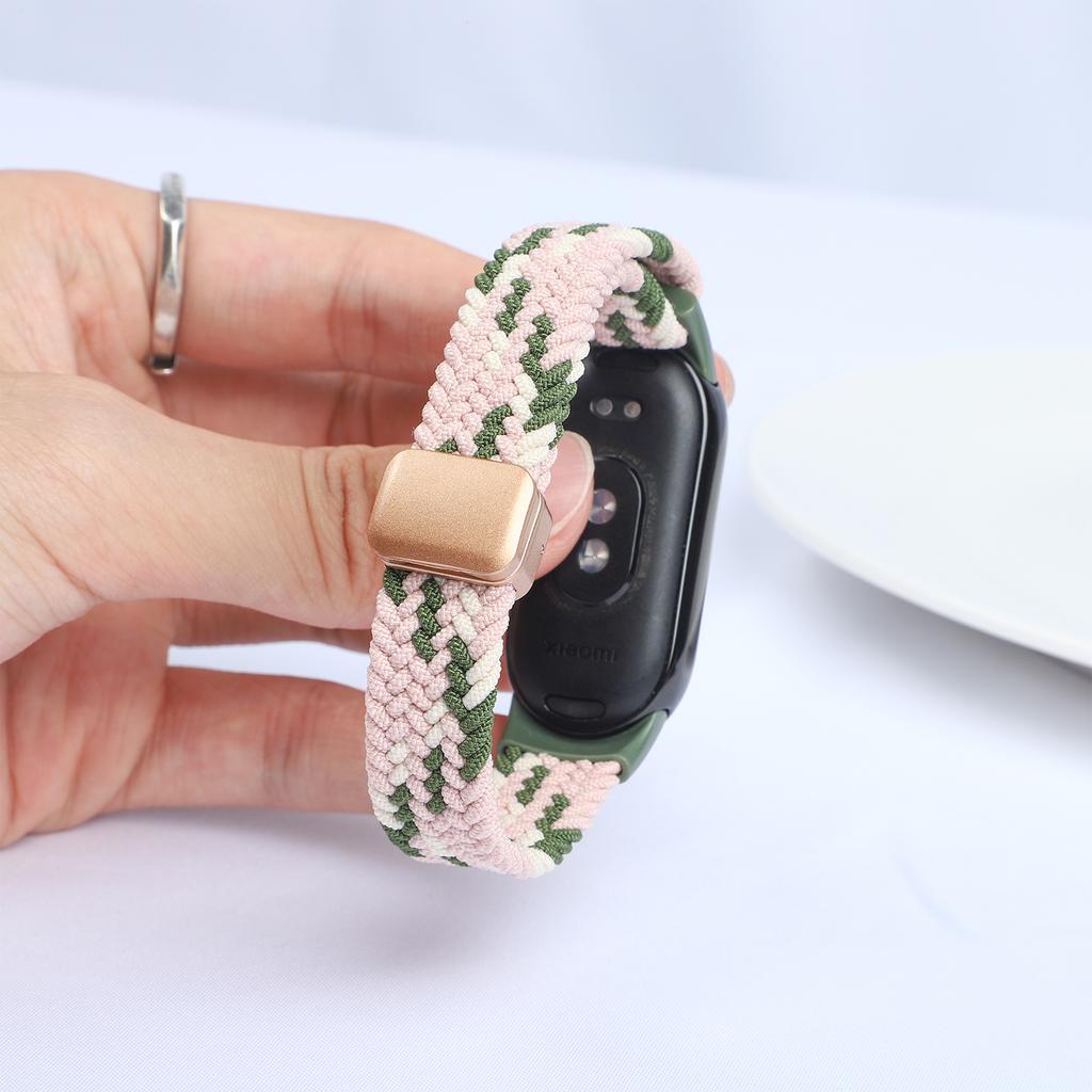 Magnetic Braided strap for Xiaomi Mi Band 10 Accessories breathable nylon Bracelet belt pulseira correas for Xiaomi Mi band 9 8