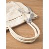 Daiso Embroidered Point Cotton Shoulder Bag  Ivory 
