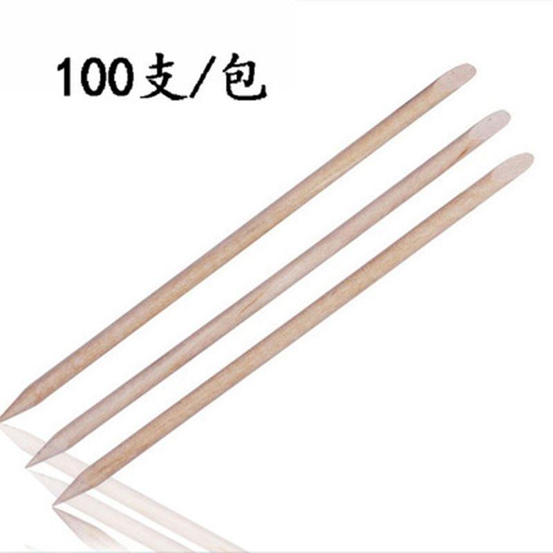 

Manicure Implement Cleaning Wooden Stick Point Drill Pen Spot Drill Wooden Stick Nail Art Sticker Press Stick Nail Cleaning Tool A pack of 100