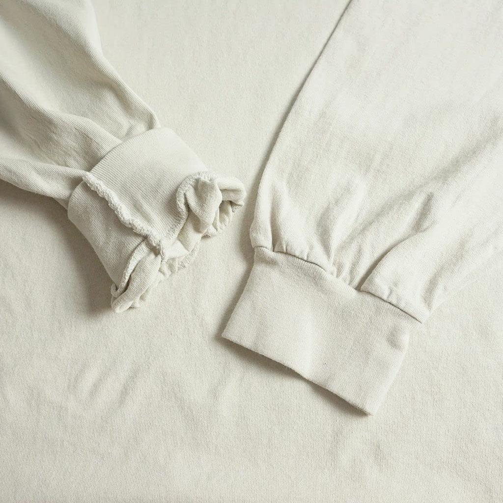 Tričko Angeles LOSANGELES APPAREL 1807GD Garment Dye s dlouhým rukávem a kulatým výstřihem, bílé XXL [Los Apparel] 6,5 oz