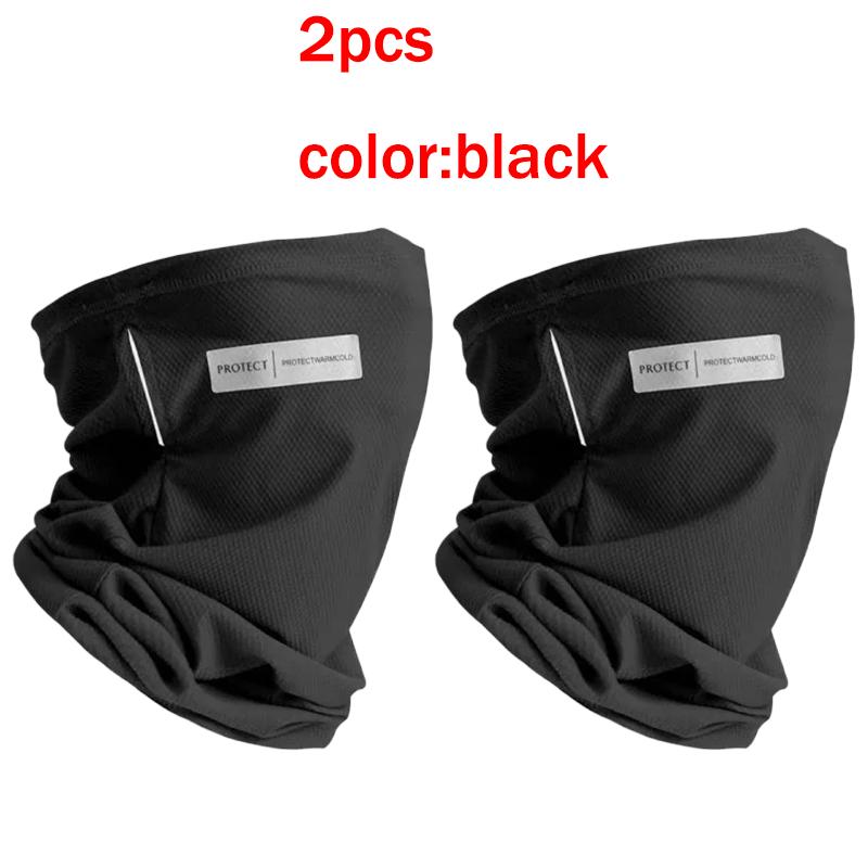 2PCS Bandana Outdoor Mask Summer Breathable UV Protection Cycling Face Cover Sunscreen Ear Hanging Windproof Camping Face Mask