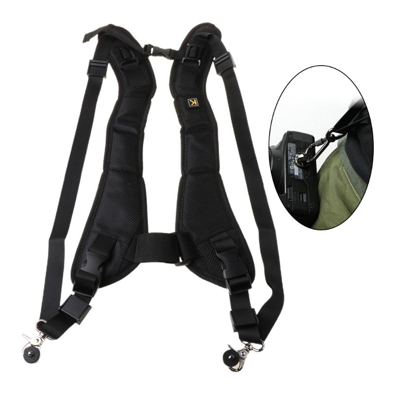 Double Dual Shoulder Camera Neck Strap Quick Rapid Sling Camera Belt for Digital SLR DSLR for  Camera Belt