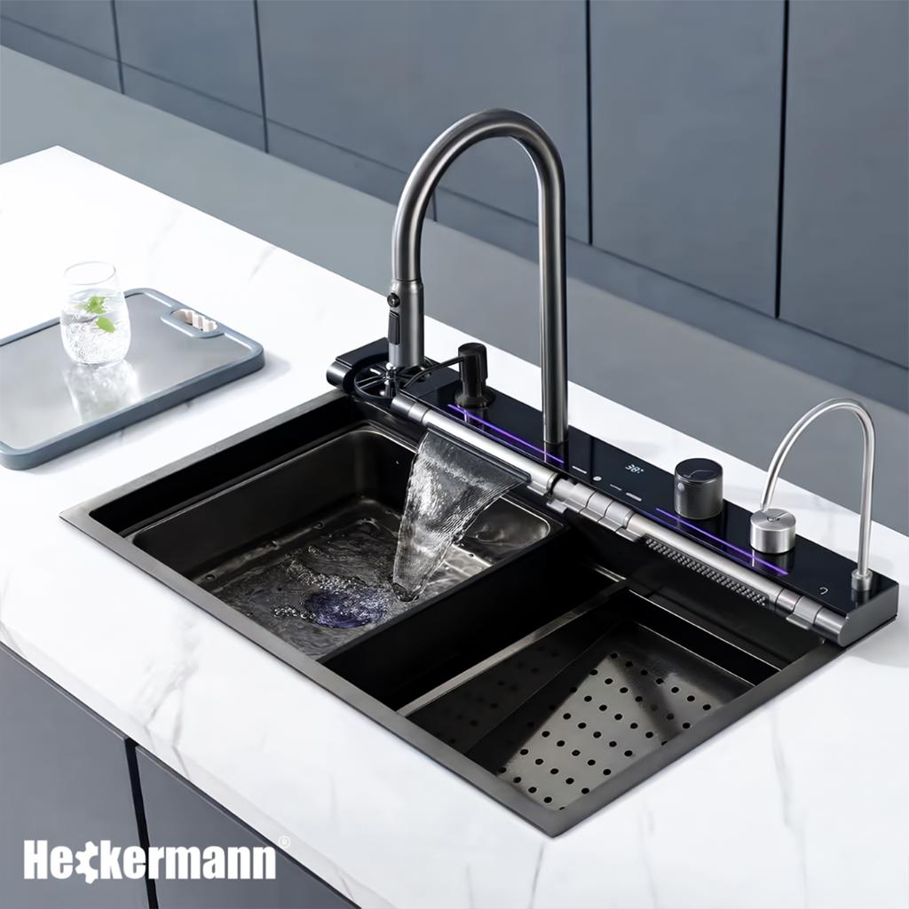 Heckermann B7546X Multifunctional Sink Anthracite + Black