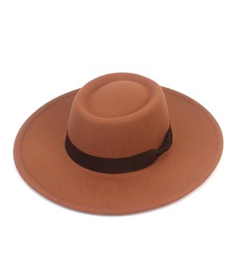 Yunibeosyeolkemiseuteuli Wool Beige Ribbon Long Fedora