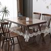 Modern Simple Transparent Lace Tablecloth Waterproof Oil and Scald Resistant Dining Desk Mat Decoration of High End Restaurant