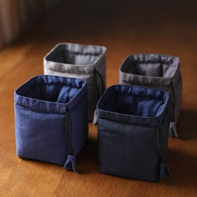 Vintage Storage Bag Portable Travel Tea Set Storage Bag Tea Pots Teacup Drawstring Cloth Bags Kung Fu Tea Ceremony Accessories