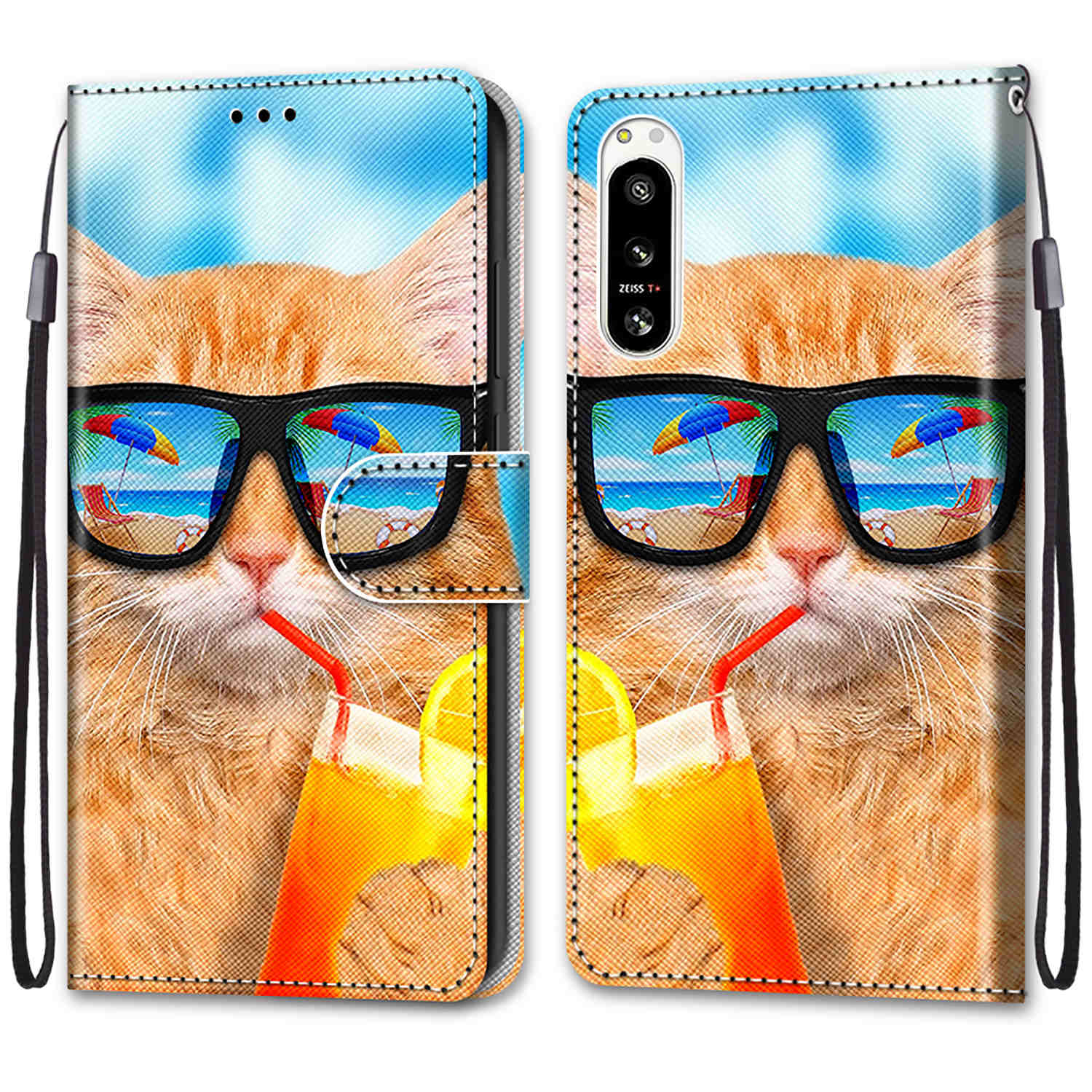 Роскошный окрашенный кожаный чехол-книжка, защитный чехол для Sony Xperia 5 IV/Sony Xperia 10 IV/Sony Xperia 10 III/Sony Xperia 1 IV/Xperia 1 III Sony Xperia 1 III