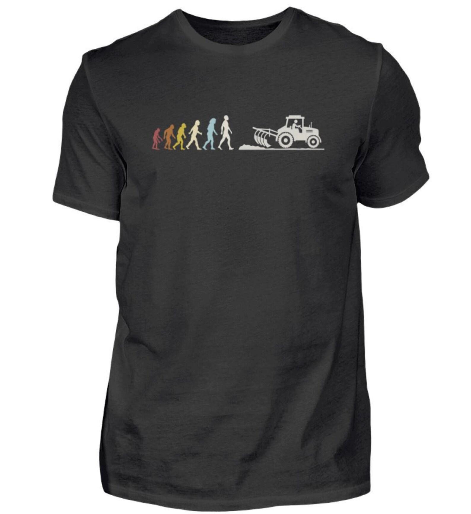 Tractor Driver Evolution Shirt, Agriculture, Retro Farm, Farmer Gift, Vintage Harvest, Tractor - Men s T-Shirt L