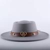 Vintage Western Wide Brim Felt Fedora Hat With Decorative Band For Women And Men