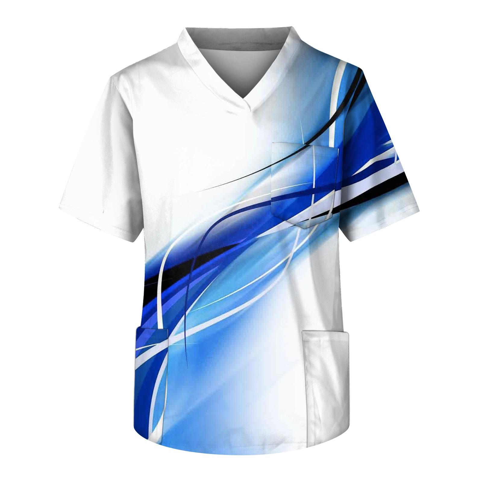 

Мужской топ с короткими рукавами и V-образным вырезом с леопардовым принтом и нагрудным карманом XXXL синий