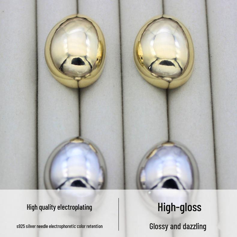 French Meillard Geometric Snail Shell Earrings: Elegant, High-End Light Luxury for Women