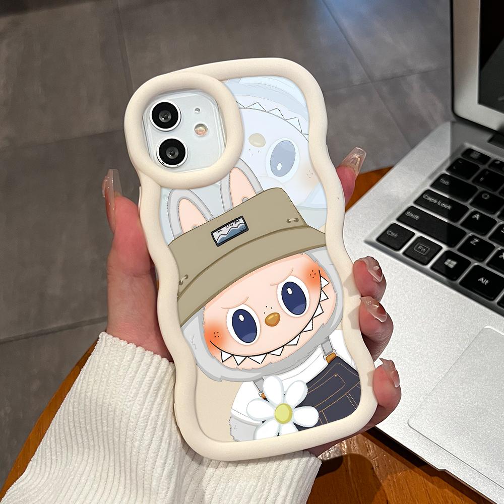 Gemaltes Muster Big Wave Edge Weiches Silikonmaterial Macaron-Telefongehäuse Stoßfestes Schutzgummigehäuse für iPhone Huawei Honor Infinix Tecno