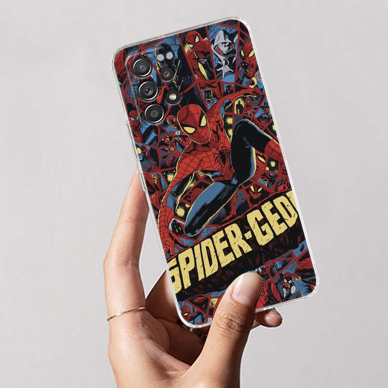 Marvel Spiderman Klare Hülle Für Samsung Galaxy A57 A37 A56 5G A36 Hüllen A55 A54 A35 A26 A07 A17 A16 A06 A36 A15 Stoßfeste Abdeckung