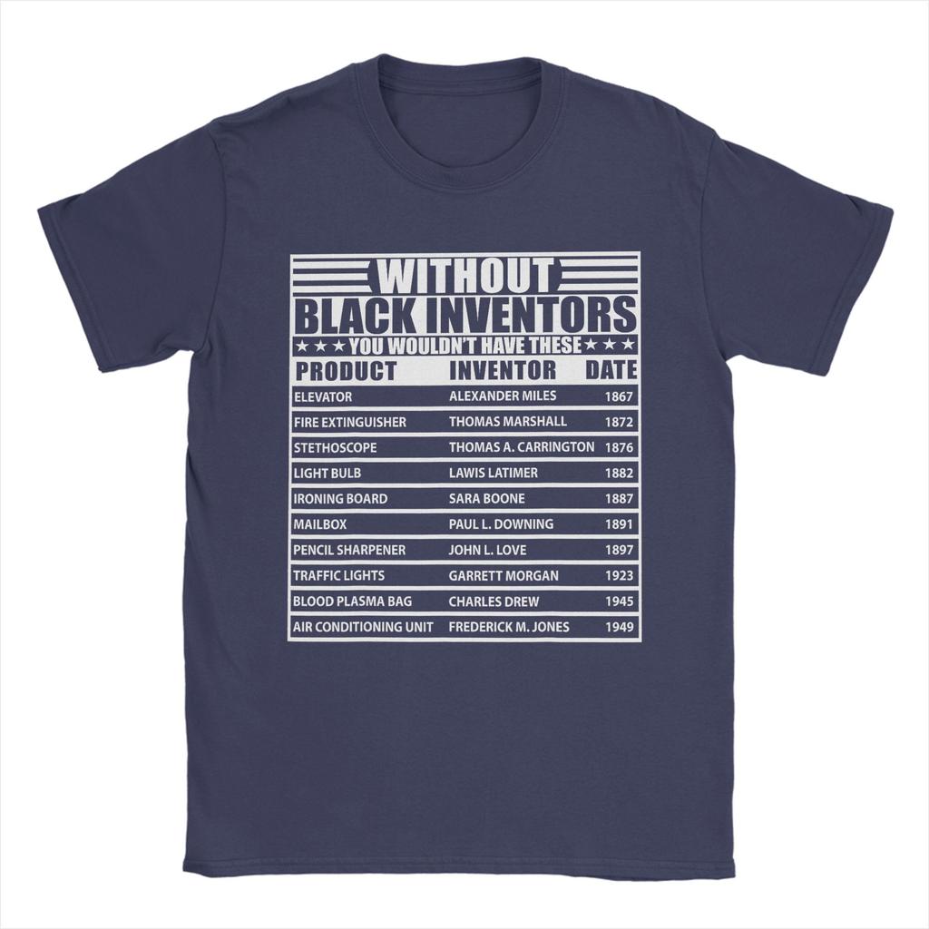 History Of Forgotten Black Inventors Black History Month Mens T Shirt  Tees Short Sleeve Crew Neck TShirt Pure Cotton Tops