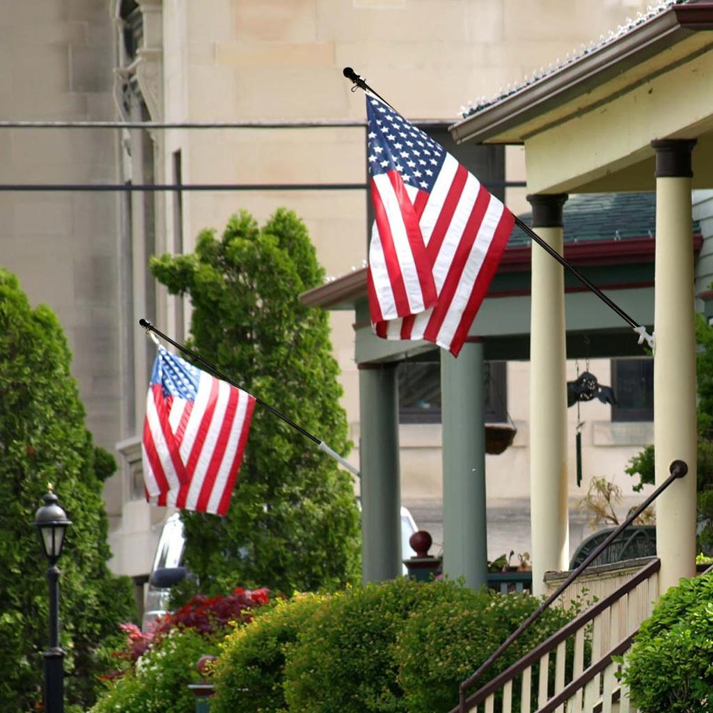 Outdoor Fahnenmast 6ft Teleskopisch Edelstahl Schwerlast Wohnbereich Fahnenmasten für Garten Garage Hof Terrasse Zaun Dachwand