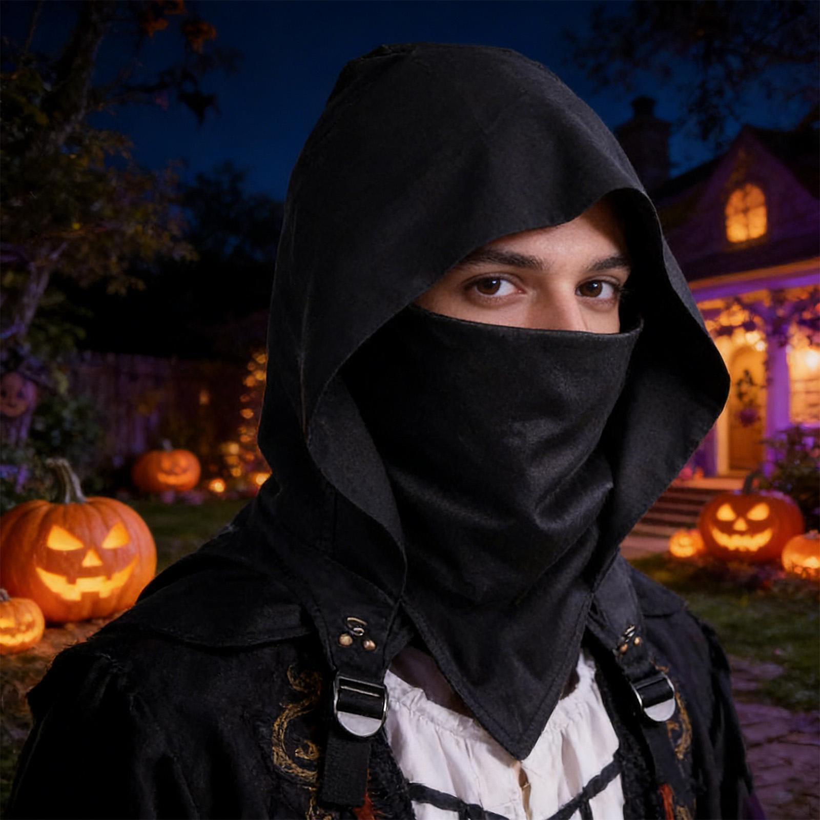 

Hooded The Style of [unclear], Cape for Adults, Costume Parties чорний