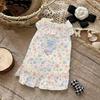 Spring and summer dogs, cats, thin anti-hair loss clothes, breathable belt, traction floral sling, better than bear pet clothing, anti-dirty