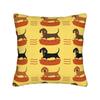 Dachshund Sausage Dog and Sausage Pillowcases  Morden Pillow Case For Sofa Home Decoration Soft Pillow Cover