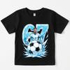 Jungen Mädchen Lässiges T-Shirt Druck Kinder Sommer Oberteil Weich und Bequem Kurzarm