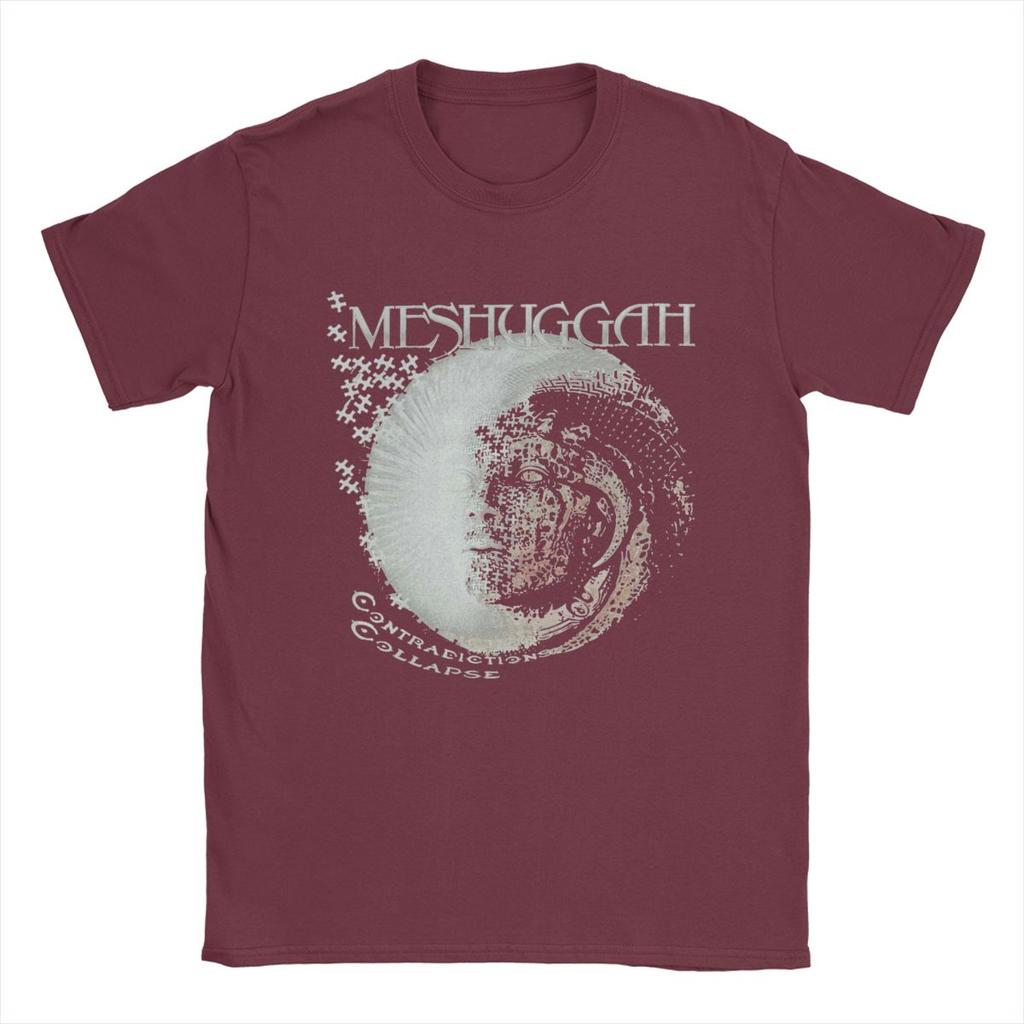 Meshuggah Herren T-Shirt Hipster T-Shirt Kurzarm Rundhals T-Shirt Reine Baumwolle Partykleidung