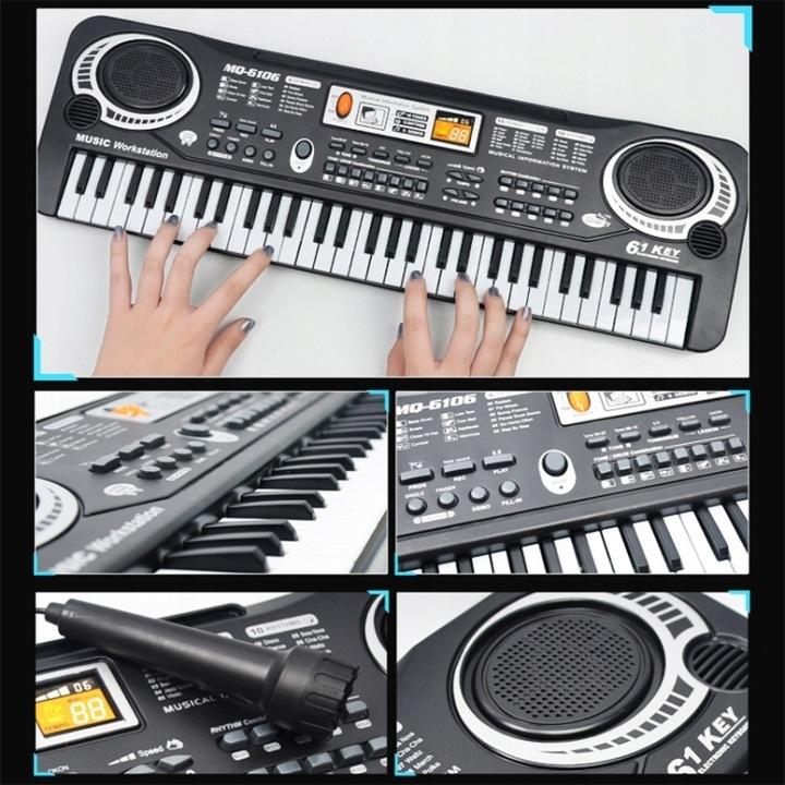 Keyboard Pianino Organy Dzieci Pianinko + Mikrofon