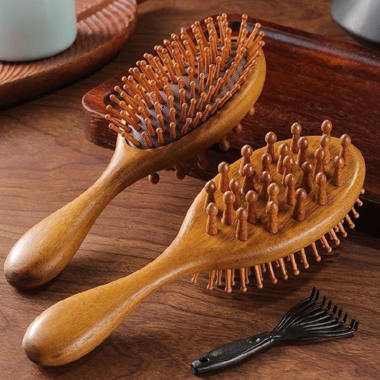 Natural Head Massagers Comb For Travel Office Use Of Sandalwoods for Gentle Hair Care