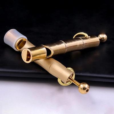 Brass Bamboo Joint Metal Whistle - Survival Tool & Children's Toy Gift