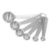 6PCS Stainless Steel Measuring Spoons Set with Measurement Markings Multipurpose Measure Spoon for Cooking Baking Silver