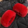 Real Fox Fur Cuffs Arm Warmer Winter Plush Windproof Women Wrist Cuff Sleeves Gloves Pompom Bracelet Wristband Sleeves Accessory