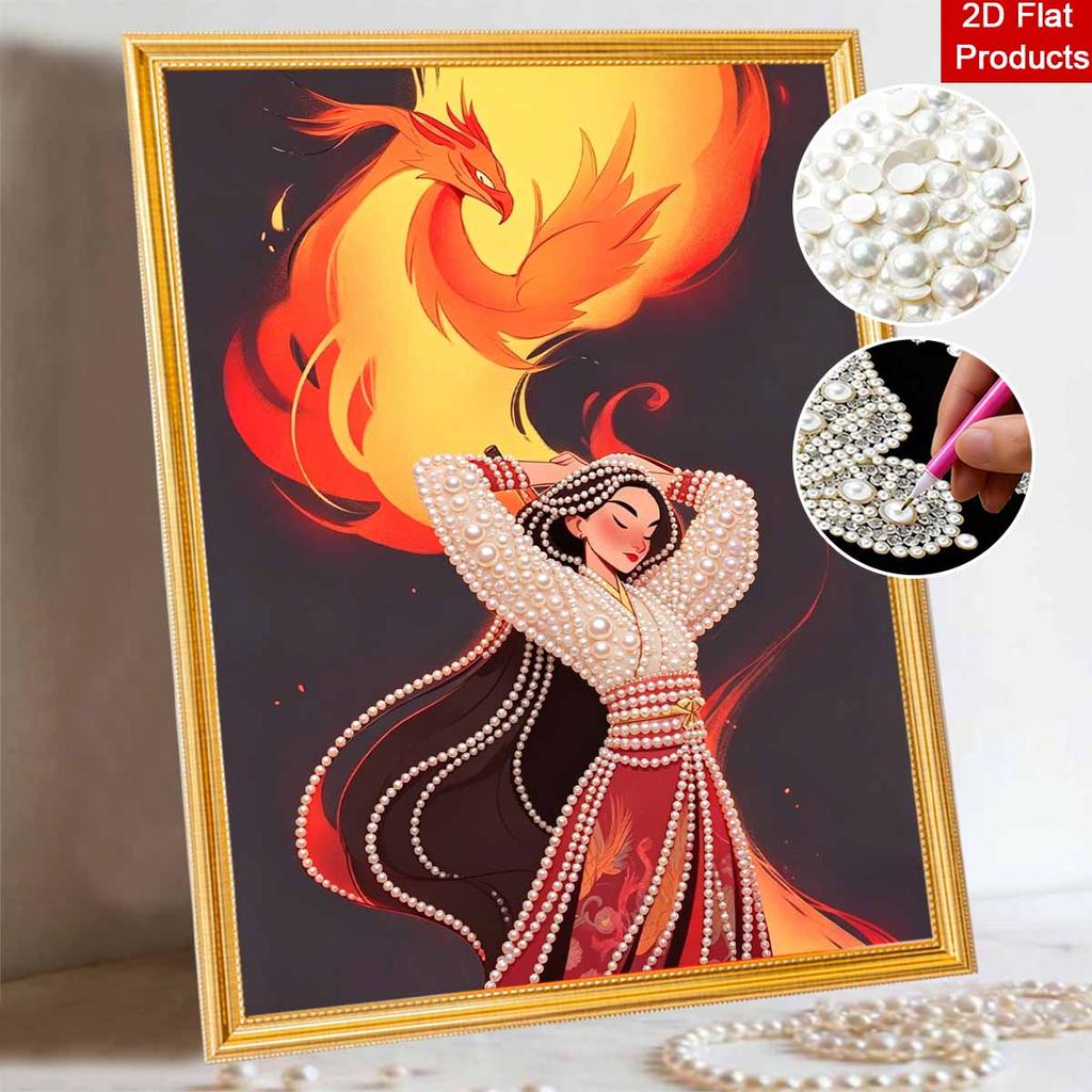 Disney Pearl Painting Mulan DIY Pearl Painting Gem Art Pearl Dot Painting Picture Crafts Adult Beginner Gifts Home Decor