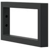 Washbasin Mounting Brackets 2 pcs Black Rectangular Steel