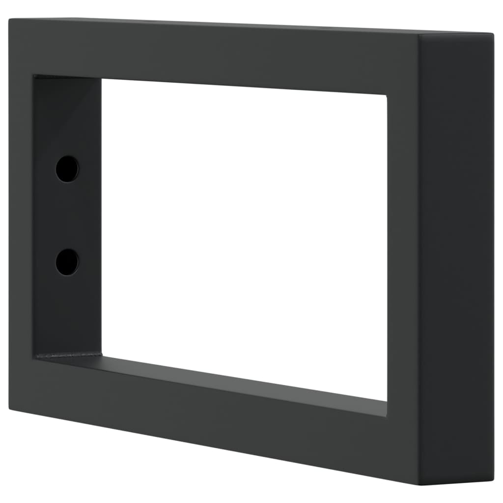 Washbasin Mounting Brackets 2 pcs Black Rectangular Steel