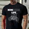 Men T-Shirt Mini Bike Life Graphic - Retro ATV Mini Bike Design Cotton O-neck Short Sleeve T Sh