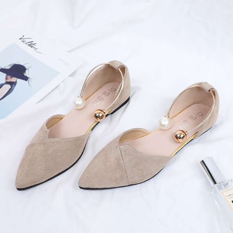 Baotou Sandalen Damen 2020 neue vielseitige Mode hohle einzelne Schuhe mit Feenröcken niedriger Absatz Sommer flache Damenschuhe