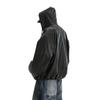Heavy American retro hooded leather jacket men and women ruffian handsome loose versatile casual motorcycle jacket tide