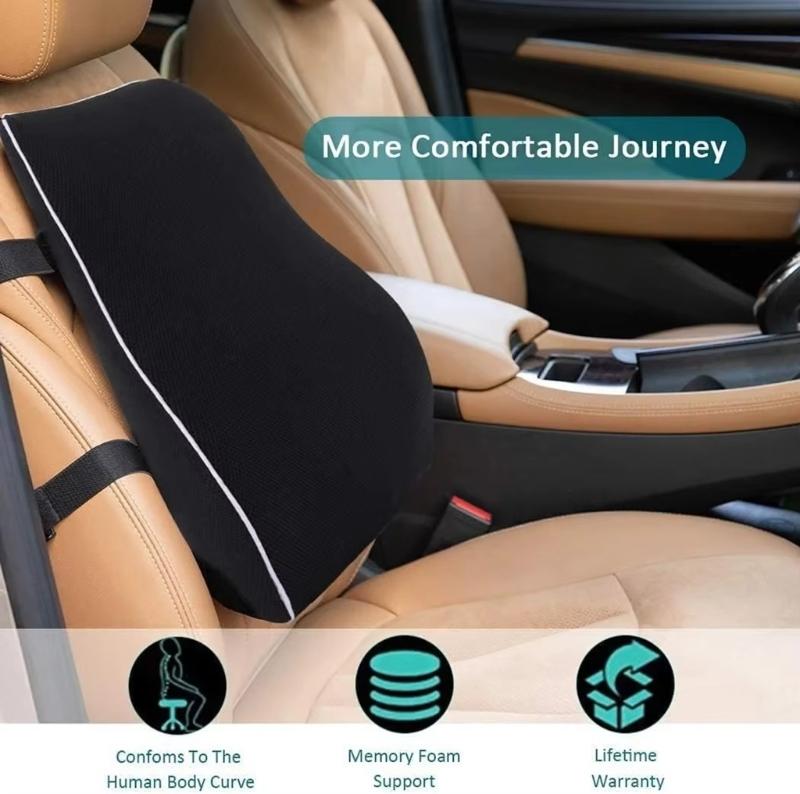 Pains Relief Seat Memory Lumbar Pillow Support Suitable for Car Models And Office Task Chairs