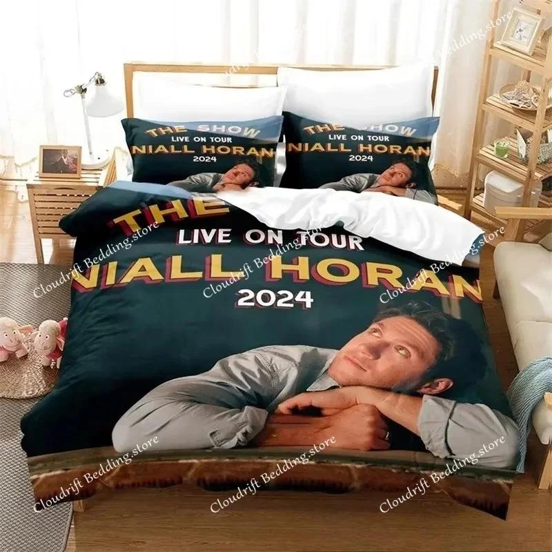 3D Print Niall Horan Sengetøjssæt, Dynebetræk Dyne Sengesæt Quiltbetræk Pudevar, King Queen Twin Størrelse Drenge Piger Voksne026