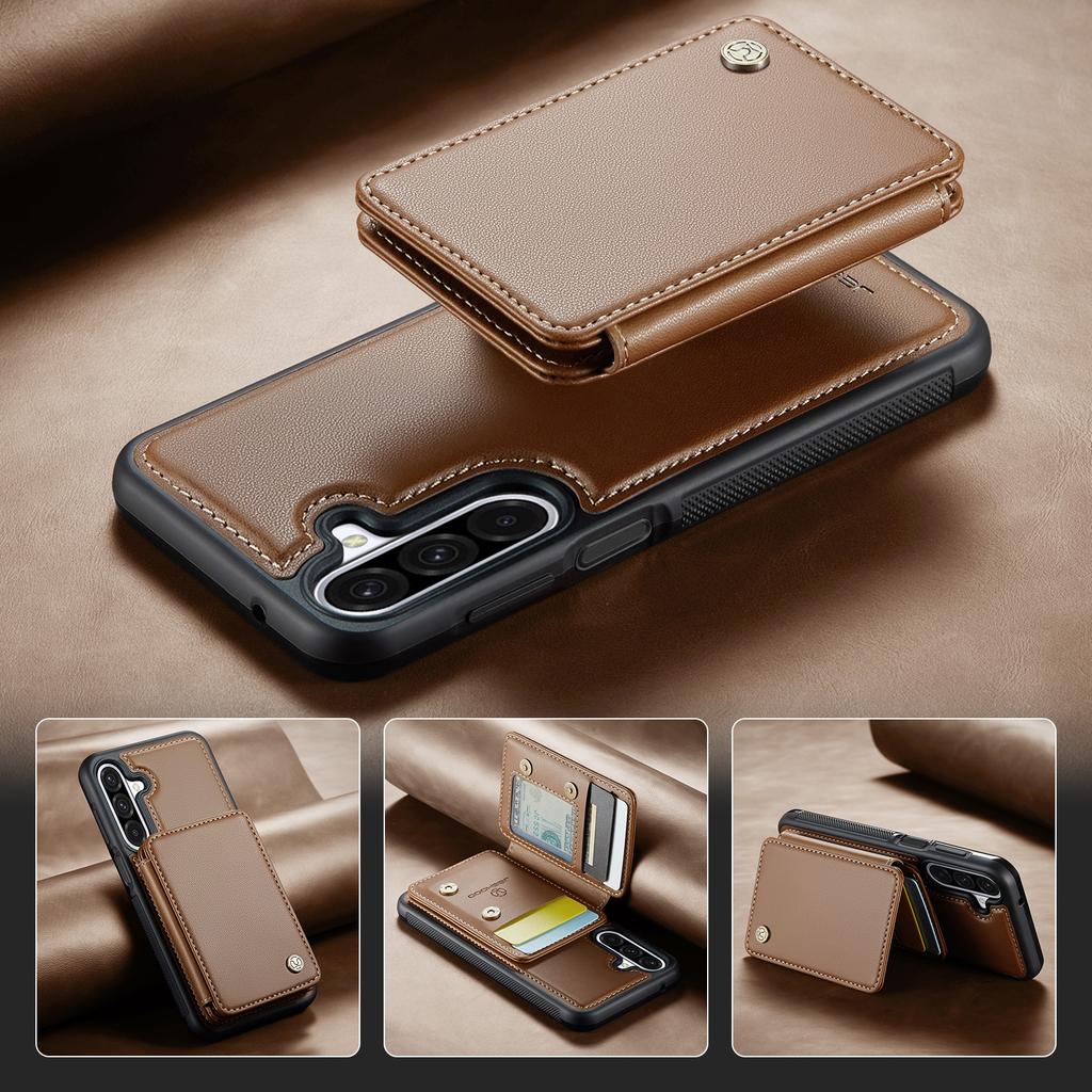 Etui JEEHOOD J05 ze skóry na Samsung Galaxy A26 5G z odpinaną magnetyczną kieszonką na karty