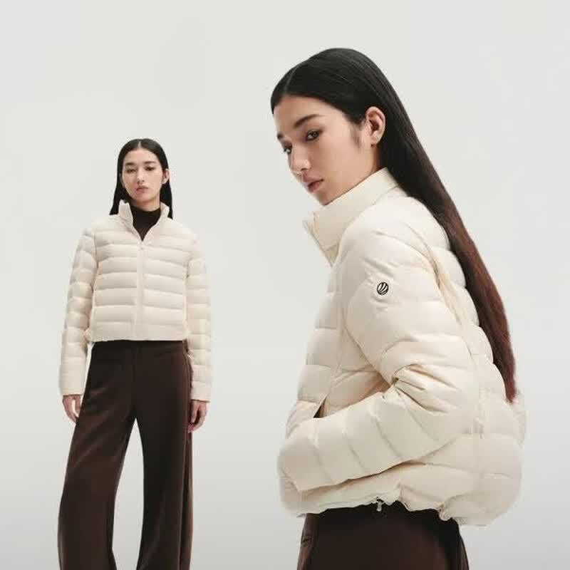 BOSIDENG Women's Lightweight Stand-Collar 90% Goose Down Jacket