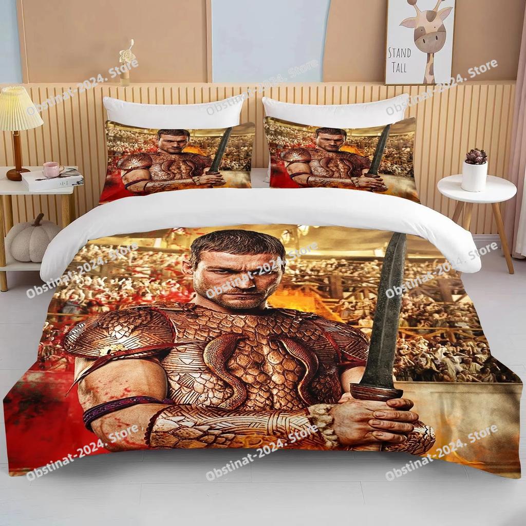 Antikes Rom Gladiator Bettwäscheset Bettbezug Krieger Krieger Einzelbett Twin Full Queen Erwachsenenhaushalt Bett Drei-Teile-Set