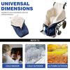 Fleece Wheelchair Blanket with Zipper Pocket Waterproof Windproof for Elderly Seniors Recliner Chair Travel Nursing Home Warmth
